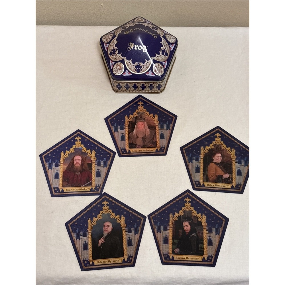 Warner Bros Harry Potter Chocolate Frog Trading Cards Collectible Tin Box Set